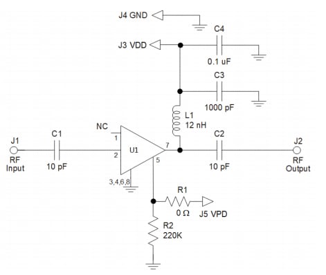 Schematic - Qorvo QPA9127 Evaluation Board